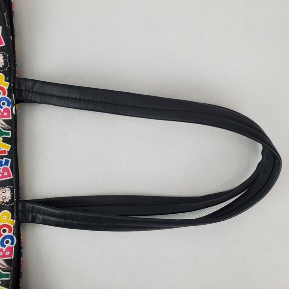 Vintage Betty Boop Lg Tote Cartoon Multicolor Logo Canvas Cosplay Shoulder Bag - Picture 9 of 9
